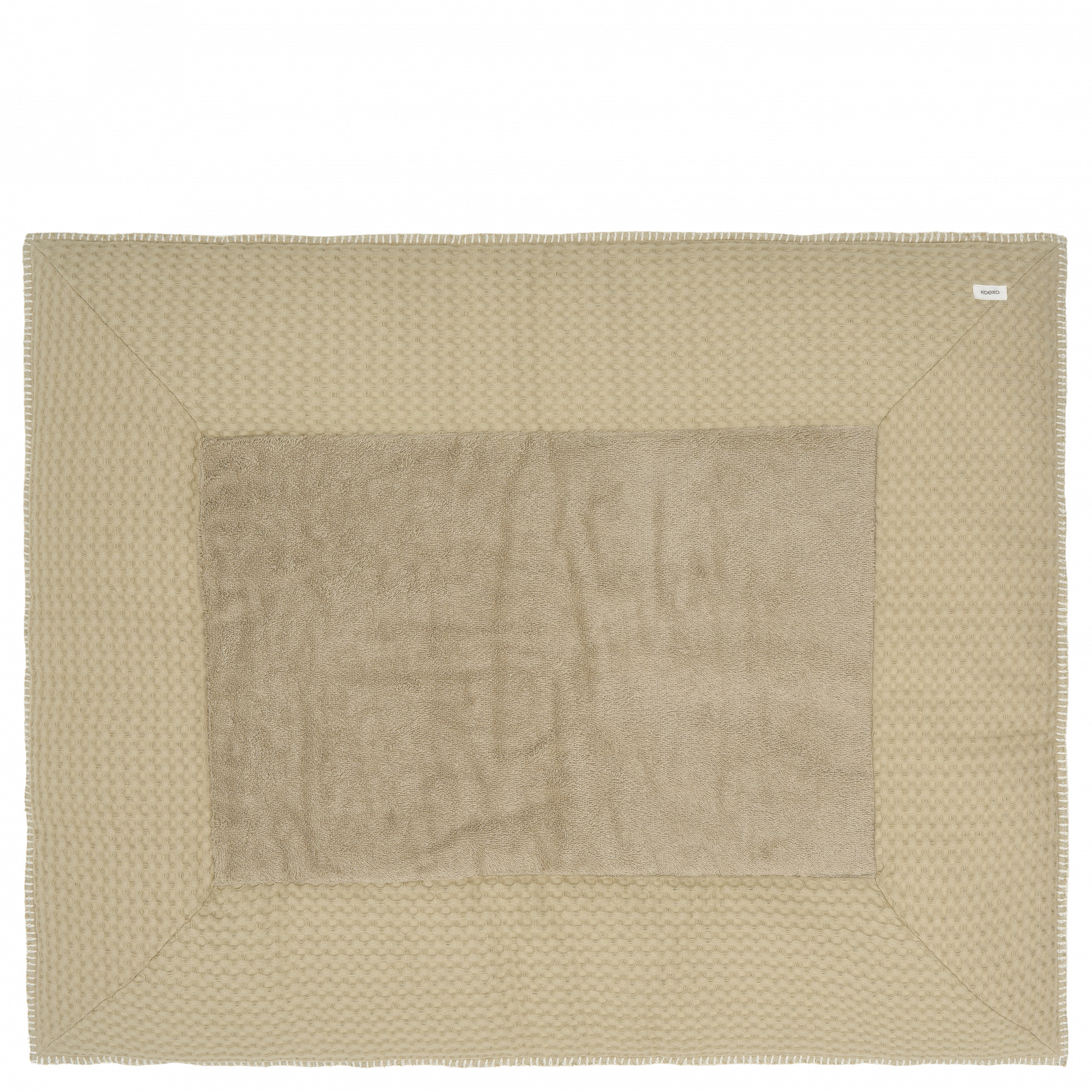 Koeka Parkligger Wafel Amsterdam Olive-Naturel 95x75 cm