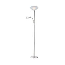 Globo Blade Vloerlamp Chroom Nikkel 1x E27 Socket en 1x E14 Socket