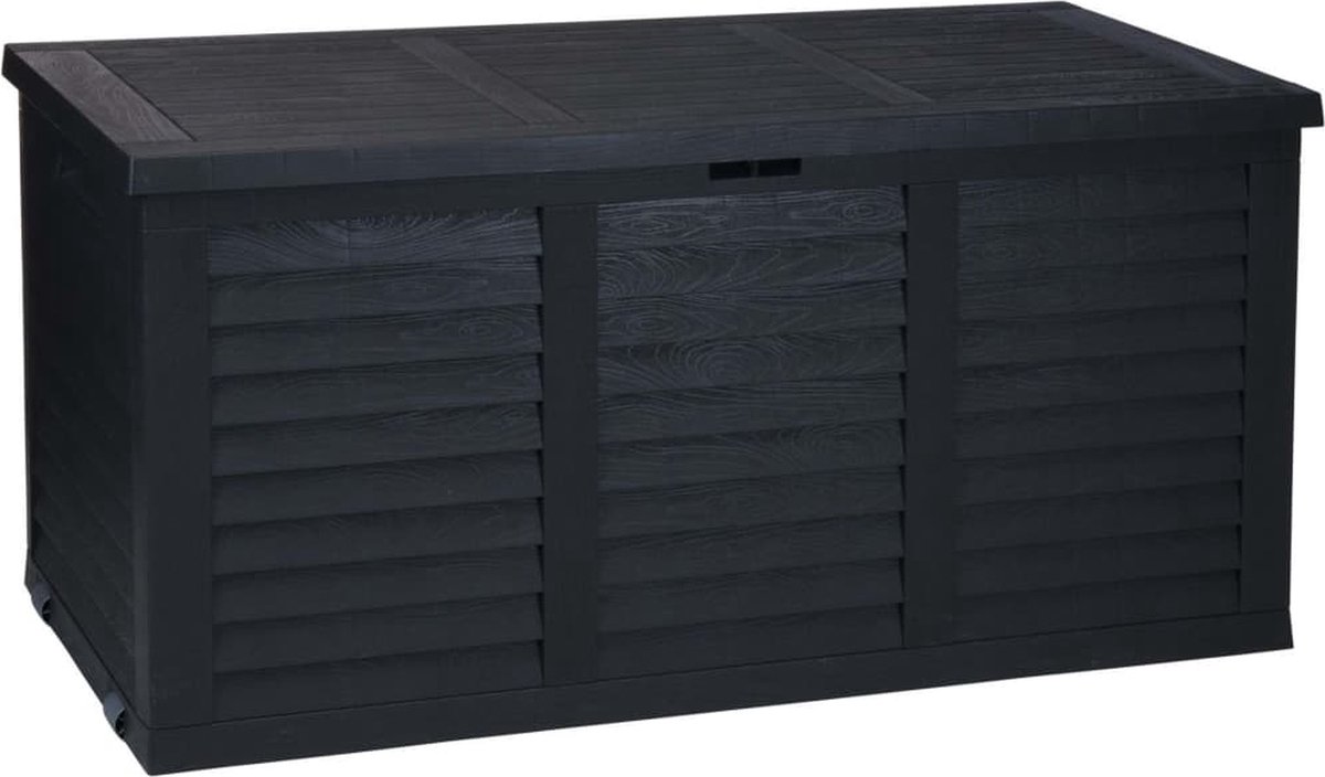 Opbergbox Kunststof Antraciet met Wielen 120x52x58 cm 380l