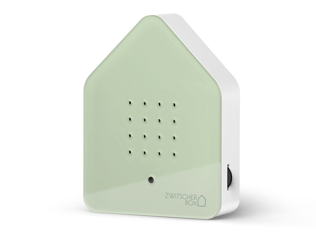 Relaxound Zwitscherbox Sage - Box met Vogelgezang 120 sec. - 11x3.5x14.5 cm - met Bewegingssensor - op Batterijen (incl.) - Lichtgroen