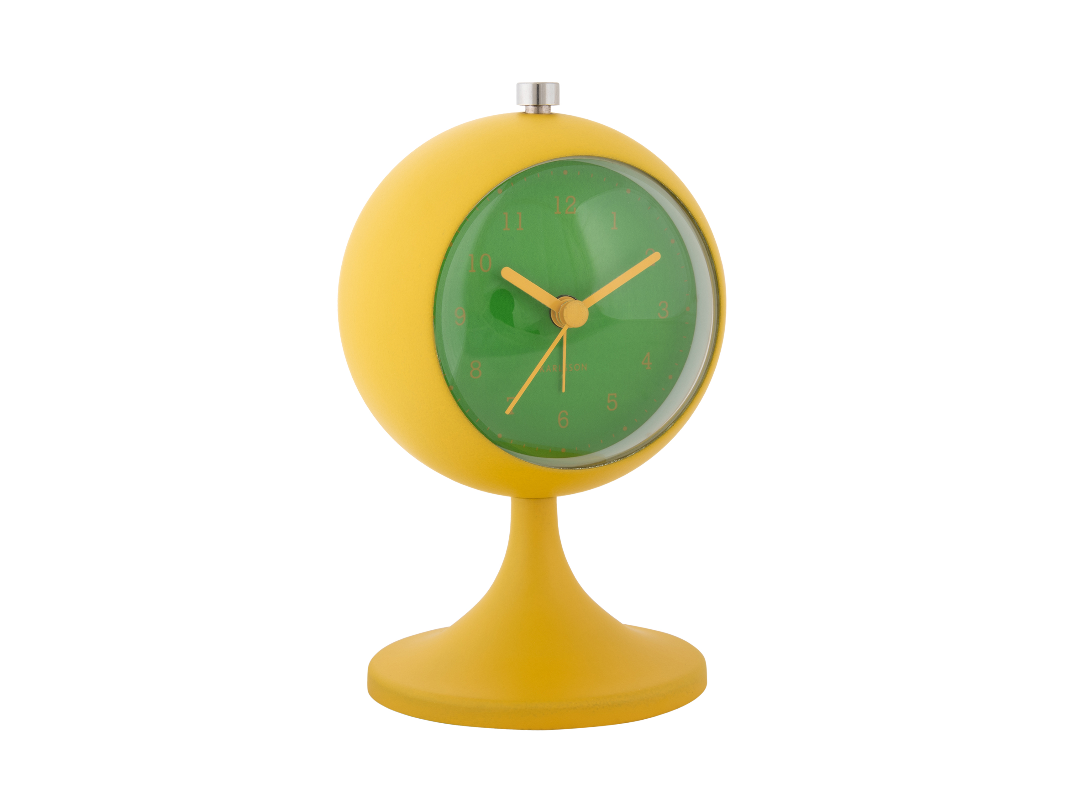 Karlsson Alarmklok Funky Retro Bright Yellow - 9x14.2x6.3 cm - Analoog