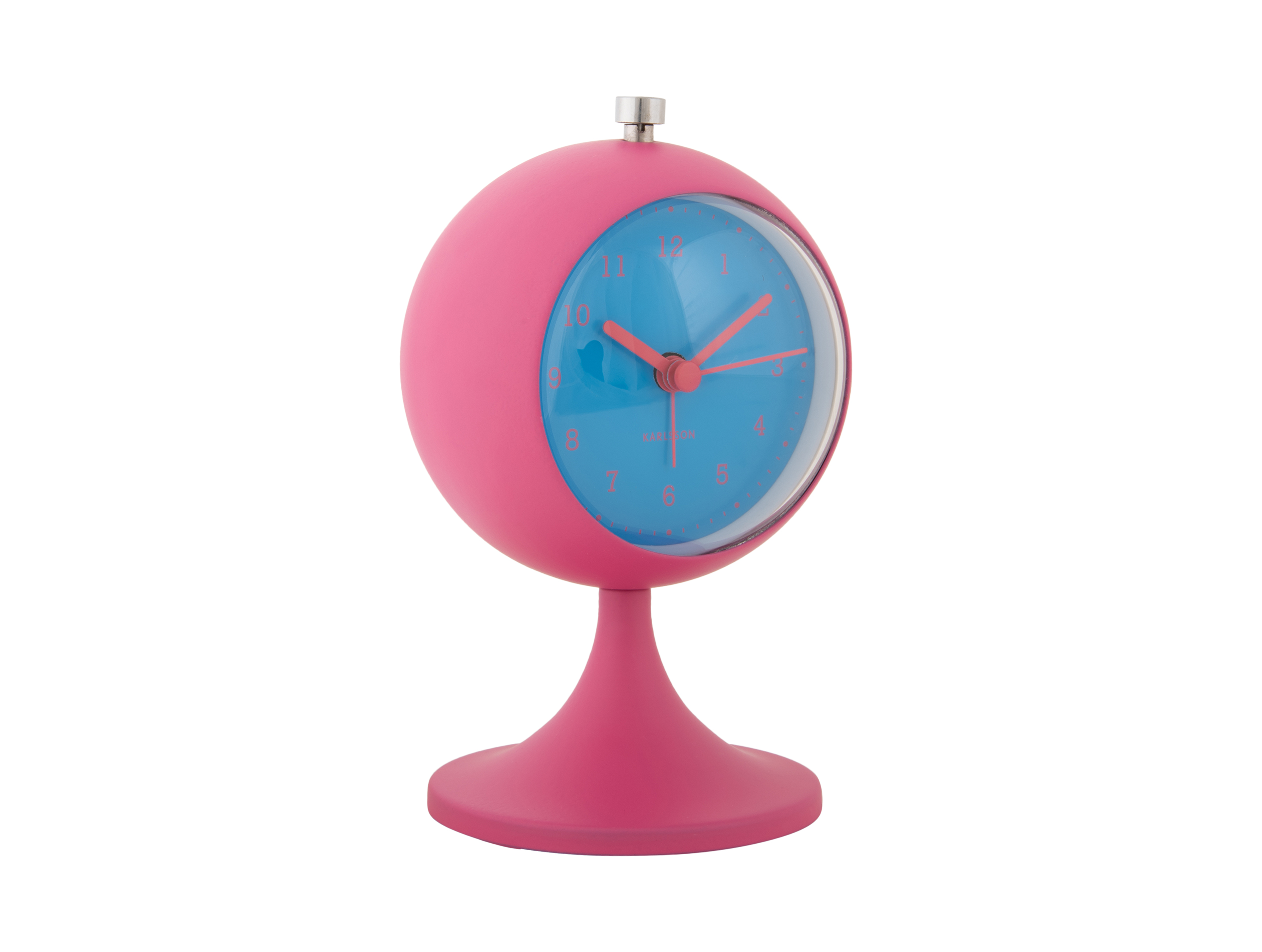 Karlsson Alarmklok Funky Retro Bright Pink - 9x14.2x6.3 cm - Analoog