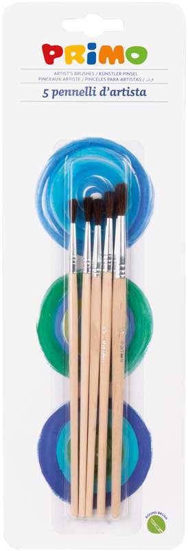 Primo Penselen Artist Rond Set 5 stuks Blister