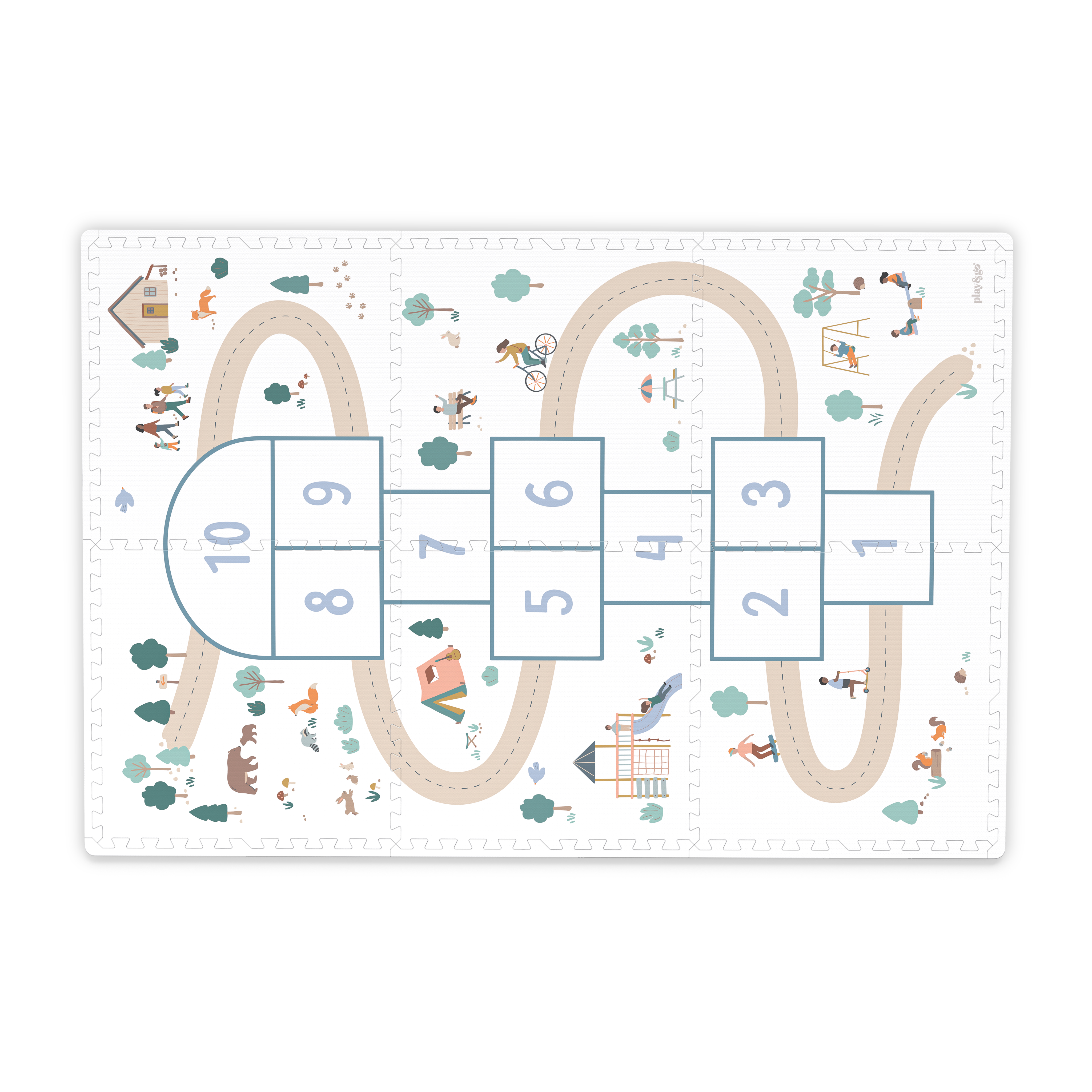 Play & Go Puzzelmat Tiloo Eevaa Hopscotch 120x180 cm