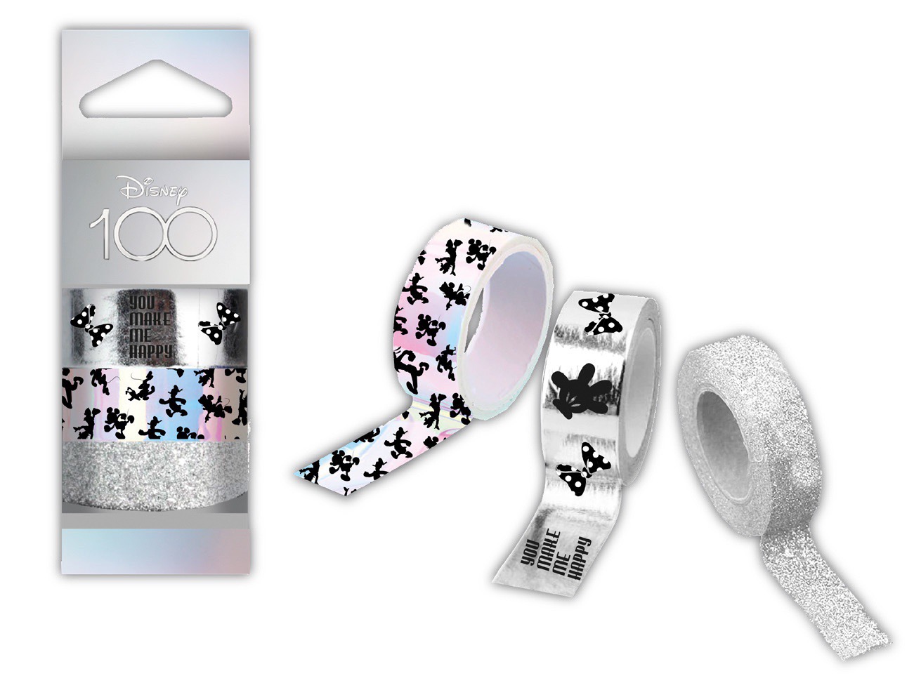 Mickey Mouse Tape 3 stuks Disney 100 - assorti