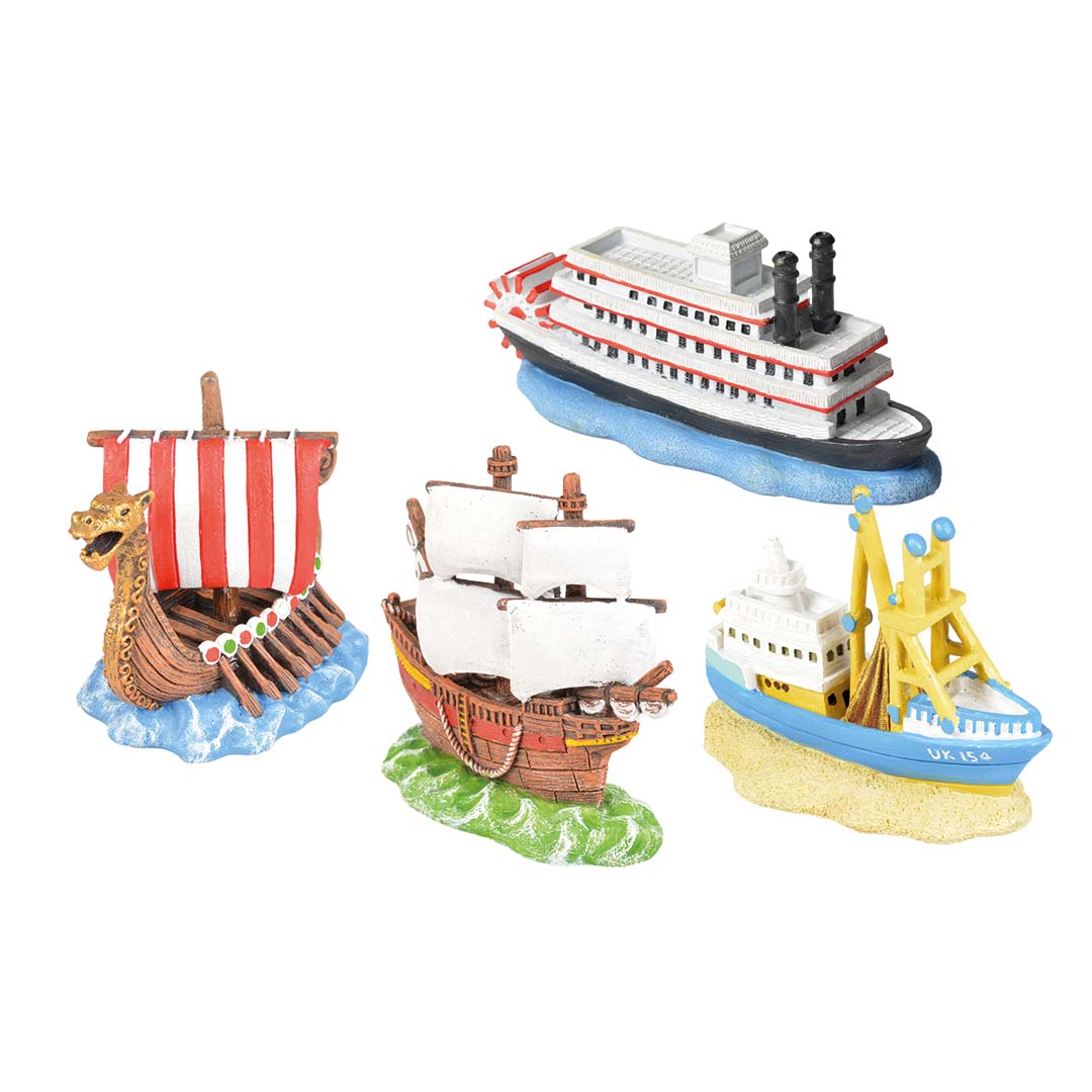 Aqua Della Schip voor Aquarium 10x4x9 cm - assorti