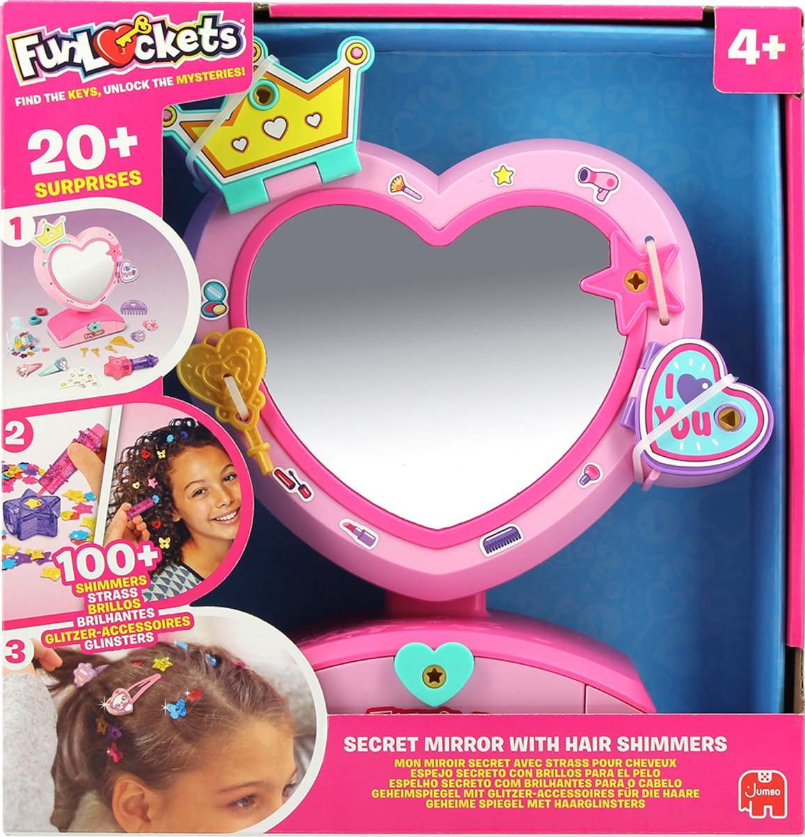 FunLockets Geheime Spiegel met haarversieringen