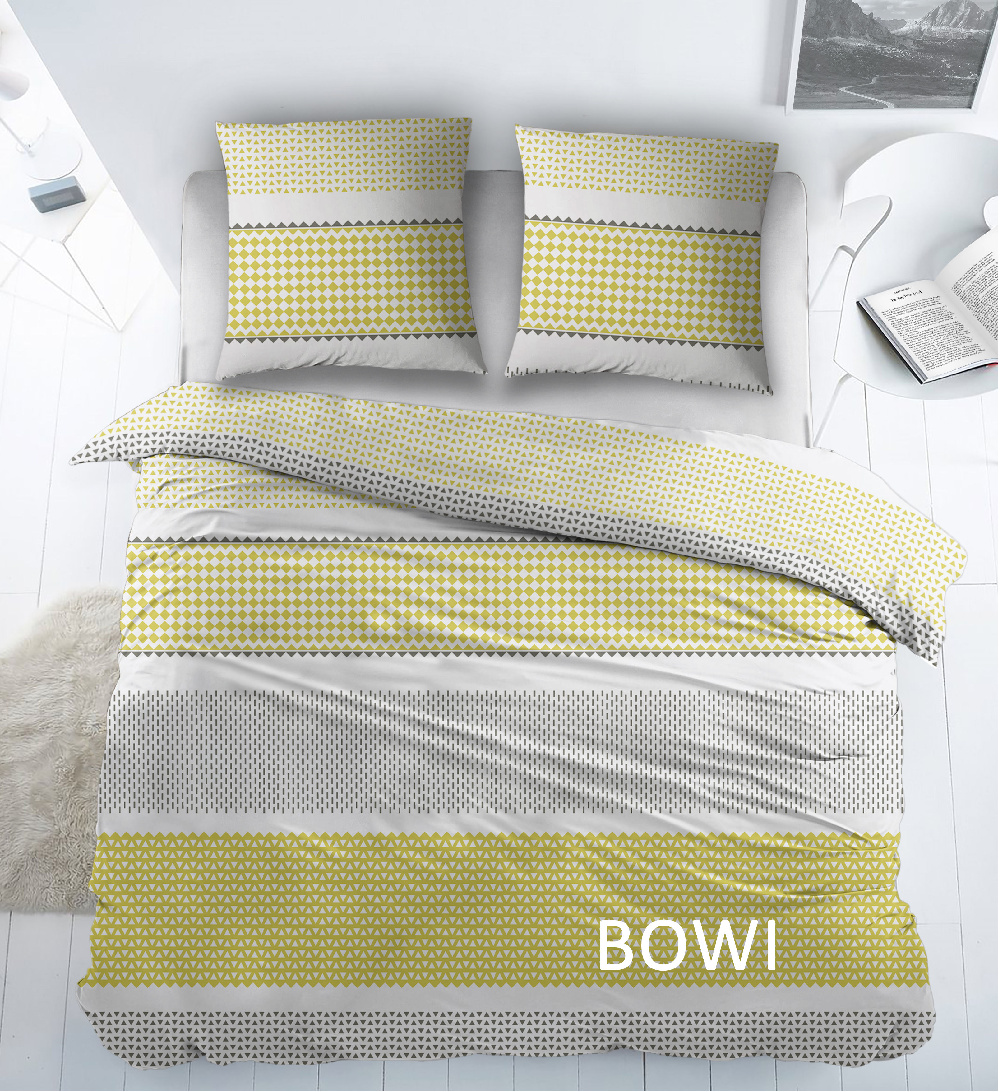 Cottons Dekbedovertrekset Bowi Lemon 240x220 cm Katoen