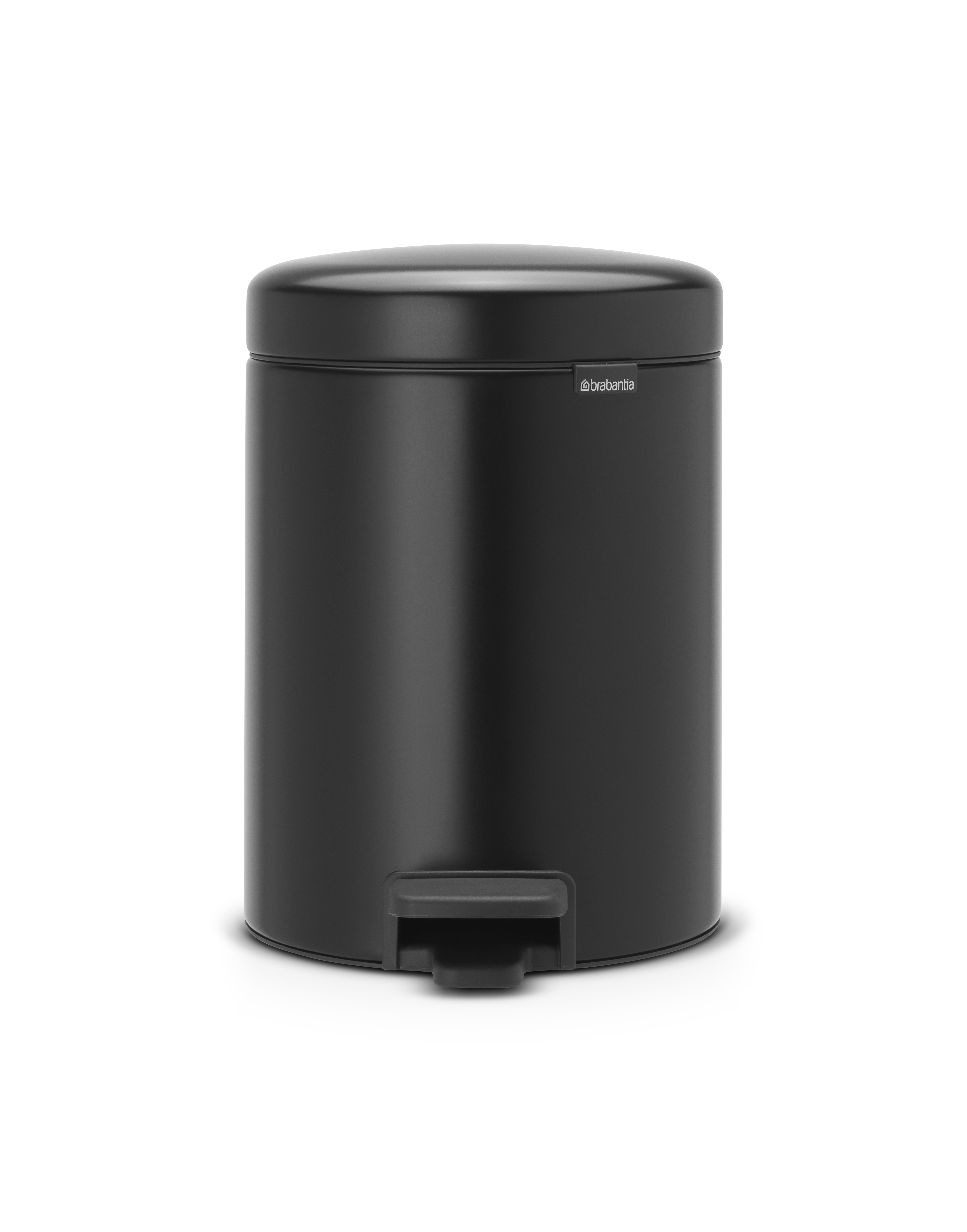 Brabantia Pedaalemmer NewIcon 5l Matt Black - 20.5x29.1 cm - Staal
