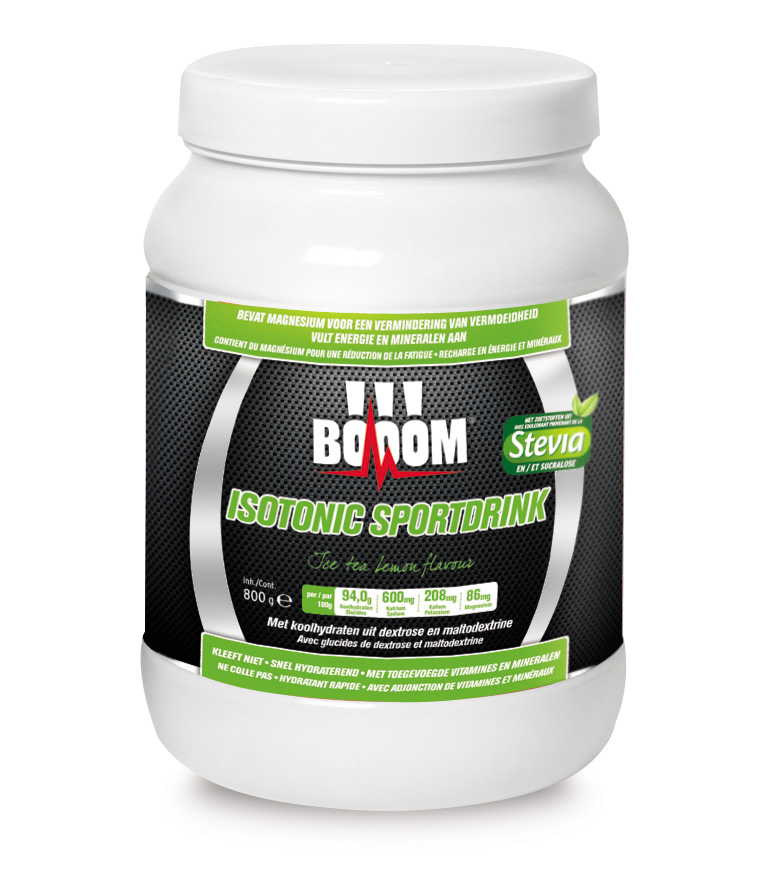 BOOOM Isotonic Sportdrink Ice Tea Lemon 750 g Gezoet met Stevia