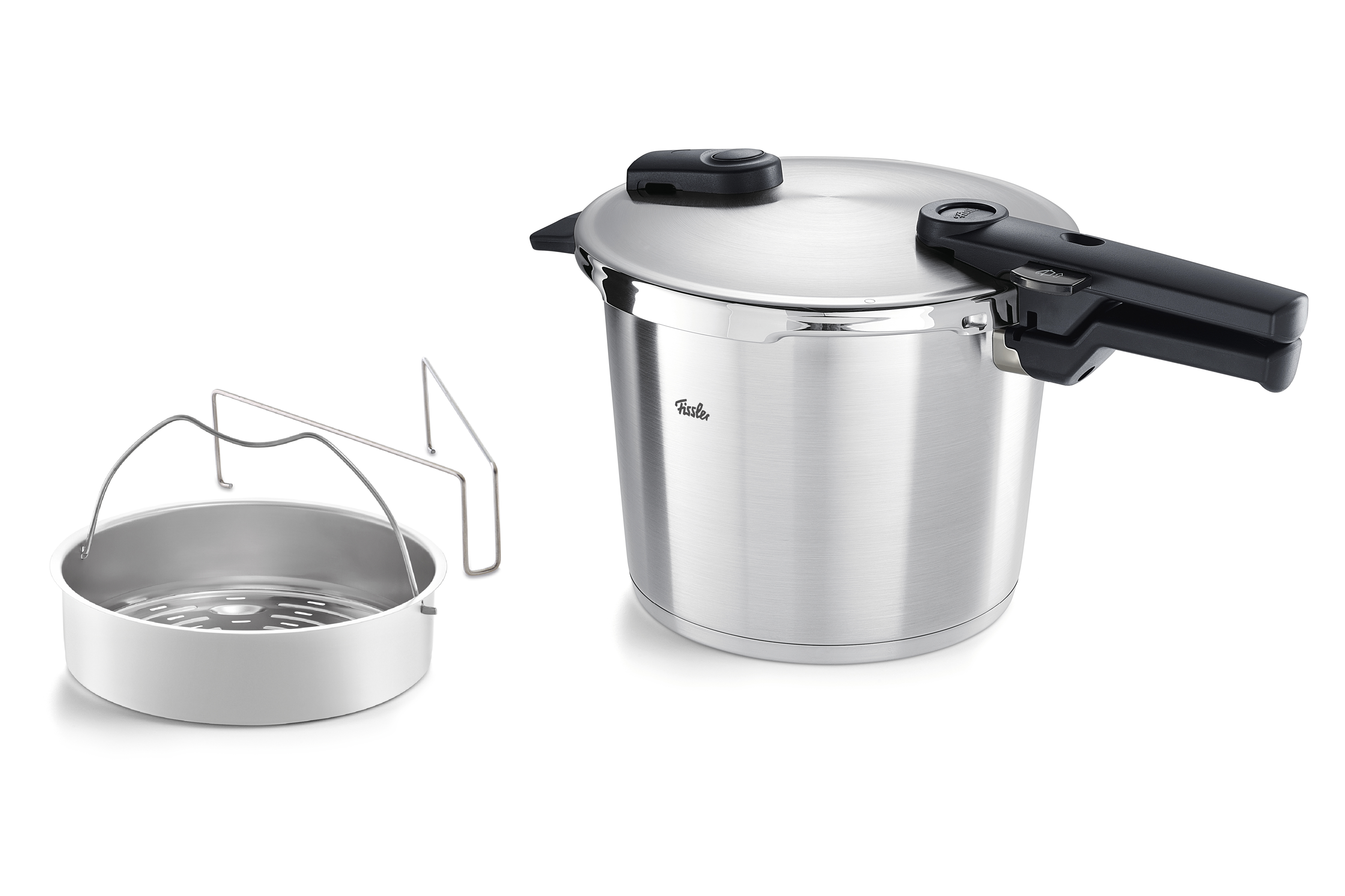 Fissler Snelkookpan Vitaquick Premium 22cm met Inzet - 6l - RVS - alle Vuren