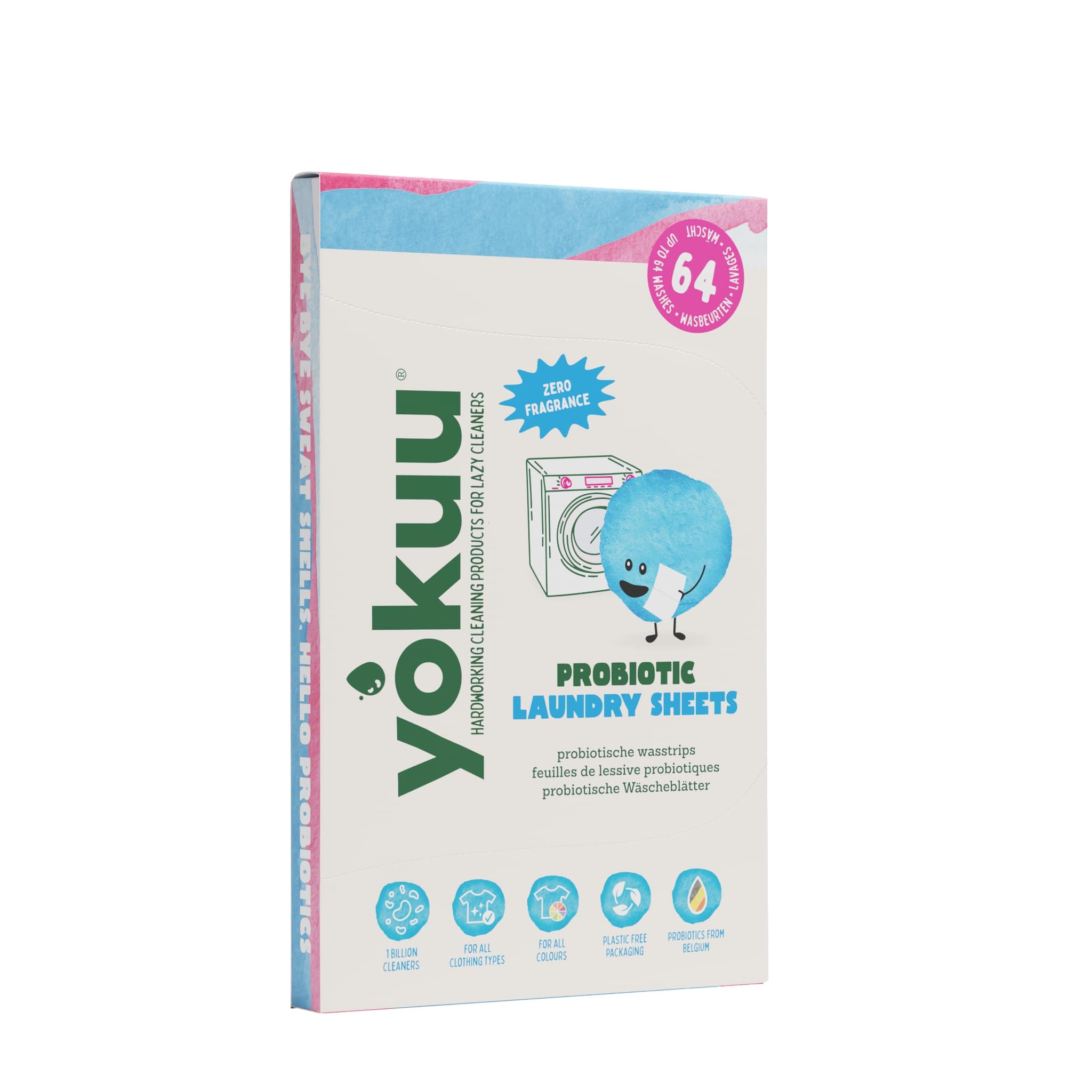 Yokuu Wasmiddeldoekjes Zero Scent 64 stuks - Probiotisch