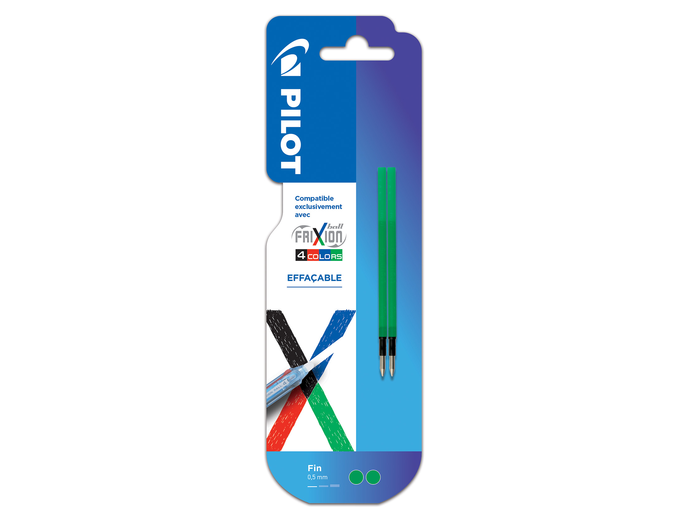 Pilot FriXion Ball 4 Colors Refill Groen 0.5 mm - Blister