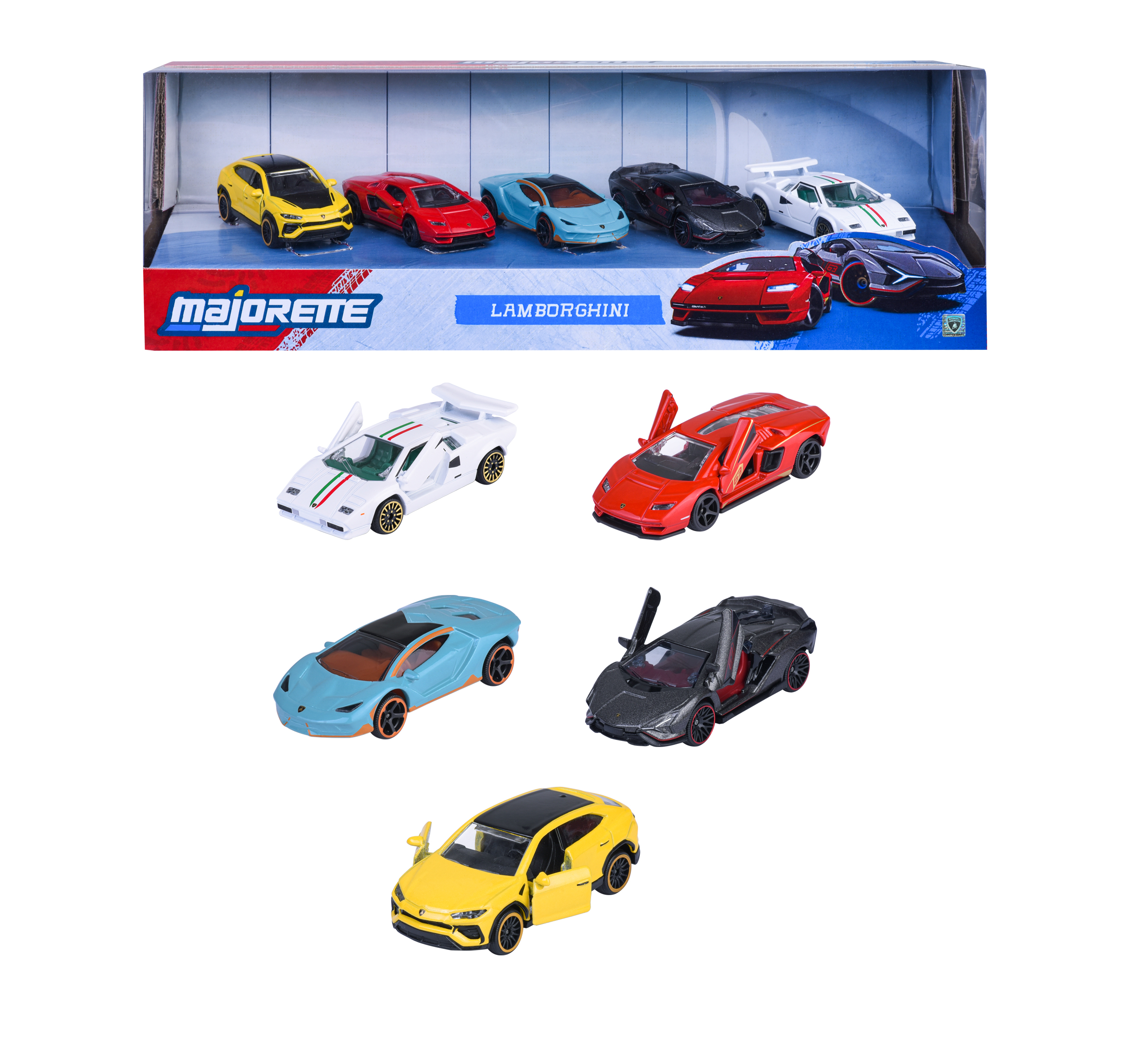 Majorette Lamborghini Geschenkdoos 5 auto's