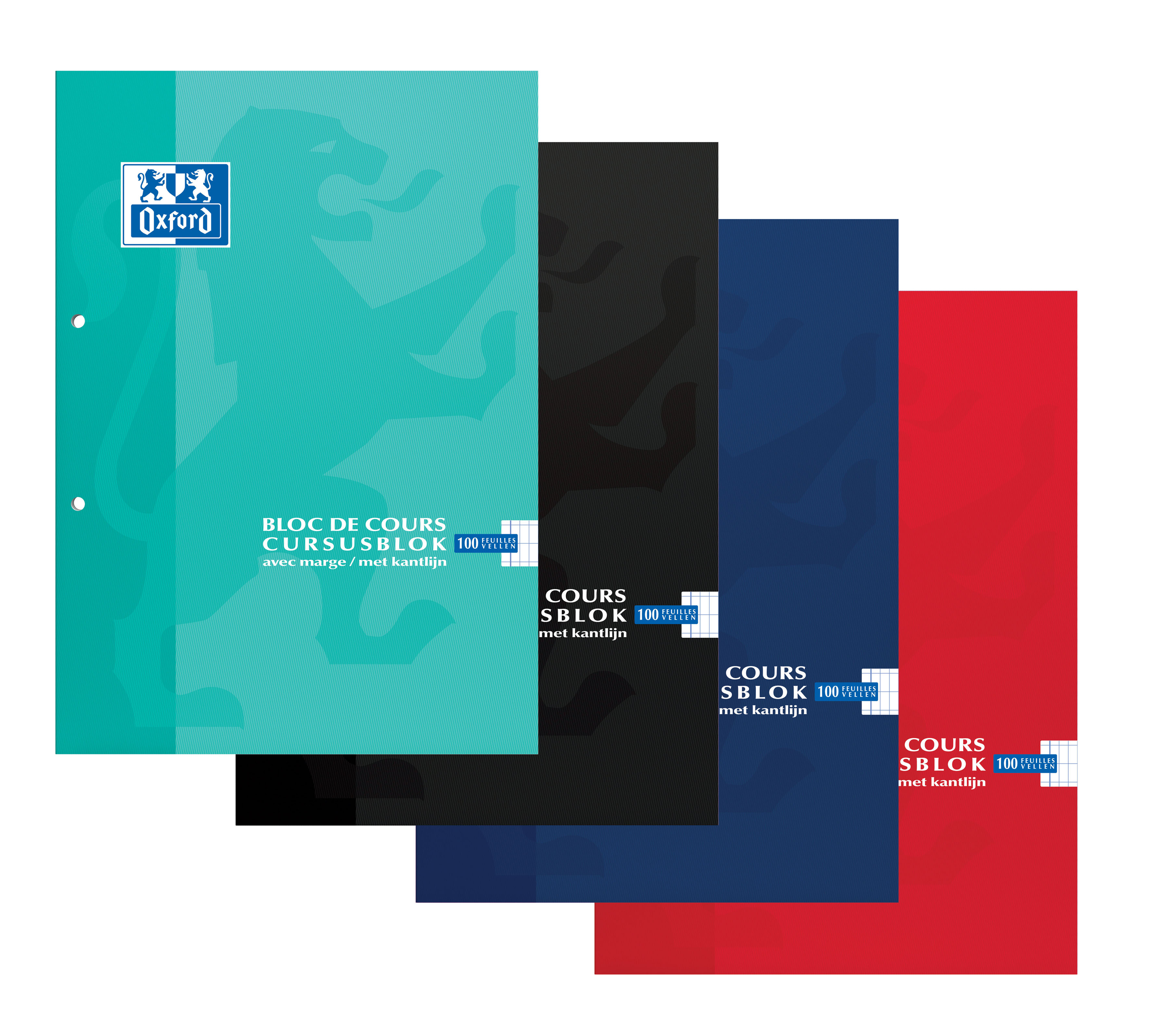 Oxford Cursusblok A4 Commercieel 90 g 200 pag. - Optik Paper - Scribzee - ass.