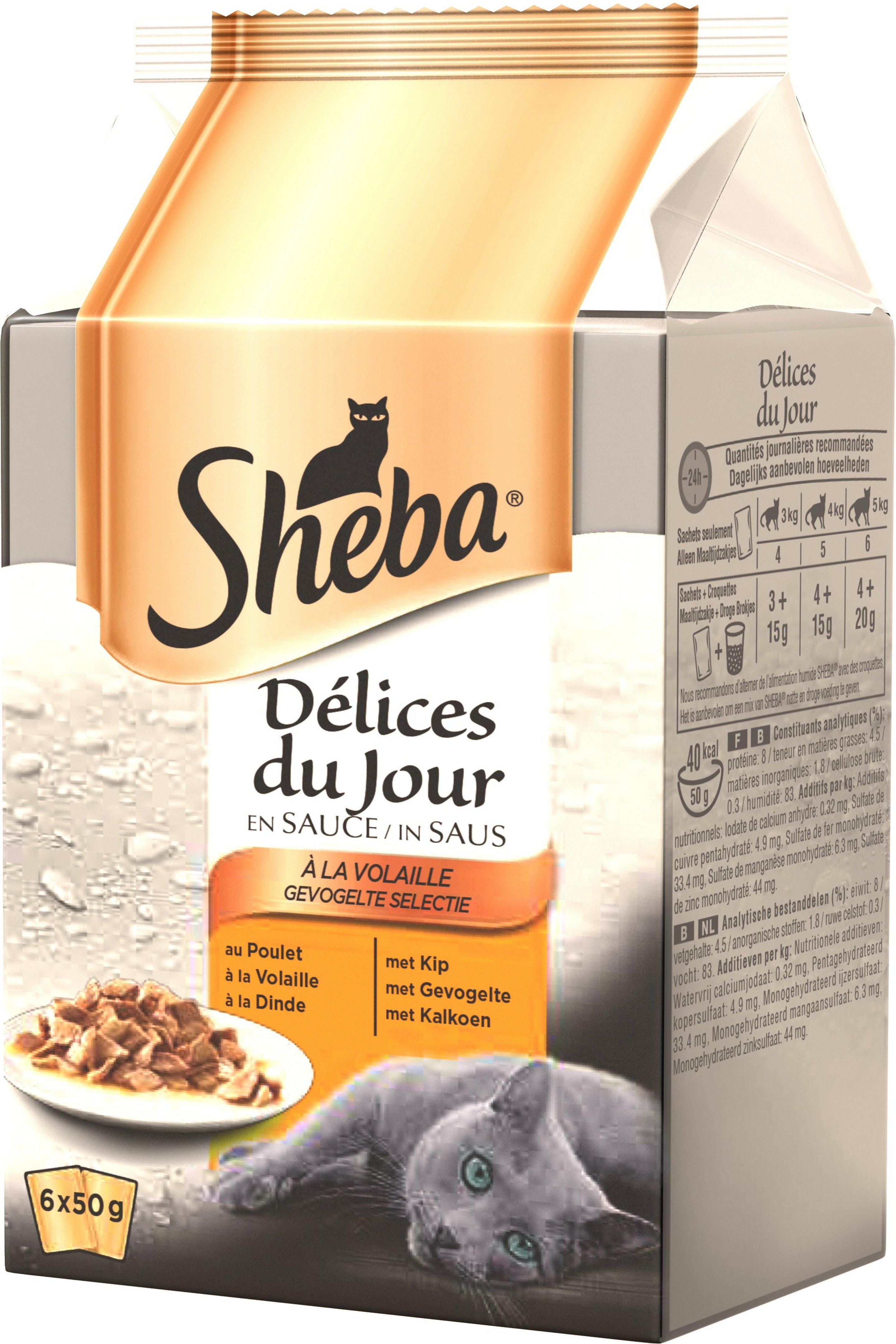Sheba Gevogelte Selectie Pouches 6x 50 g