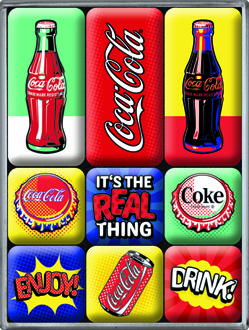 Nostalgic Art Magneten Coca Cola set 9 stuks - Pop Art