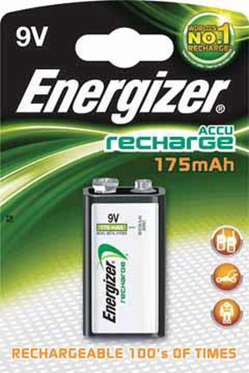 Energizer Heroplaadbare 9V Batterij HR9V Powerplus 175 mAh