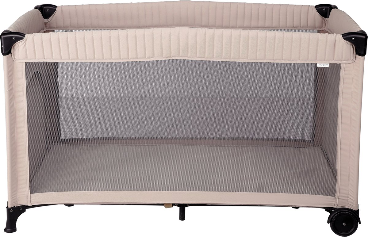 Little Dutch Reisbed met Wieltjes en Kruipluik Beige 125x65x74 cm - tot 15 kg