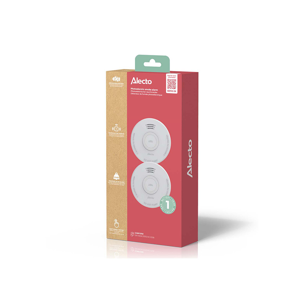 Alecto Rookmelder Set van 2