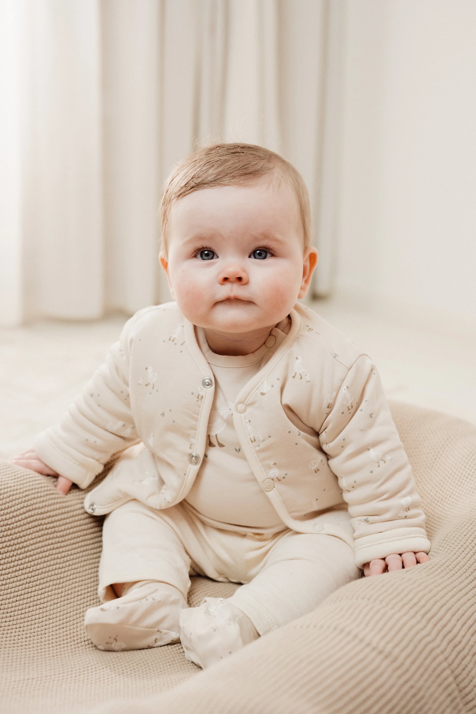 Little Dutch Omkeerbaar Vestje Nb Unisex Little Goose Beige - 74