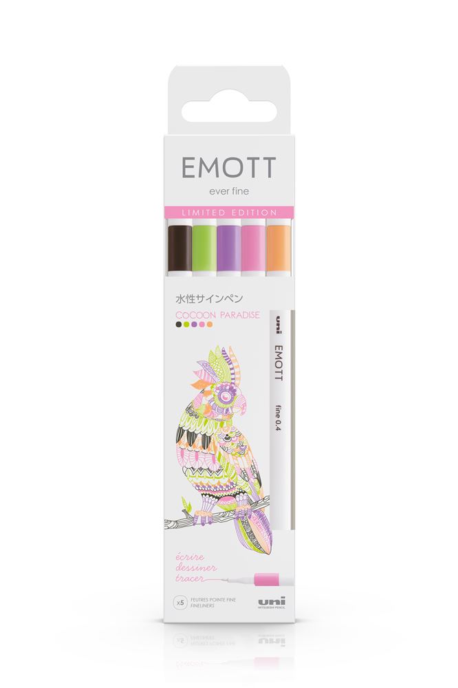 Emott Schrijfstift Set Cocoon Paradise 5 stuks - Limited Edition