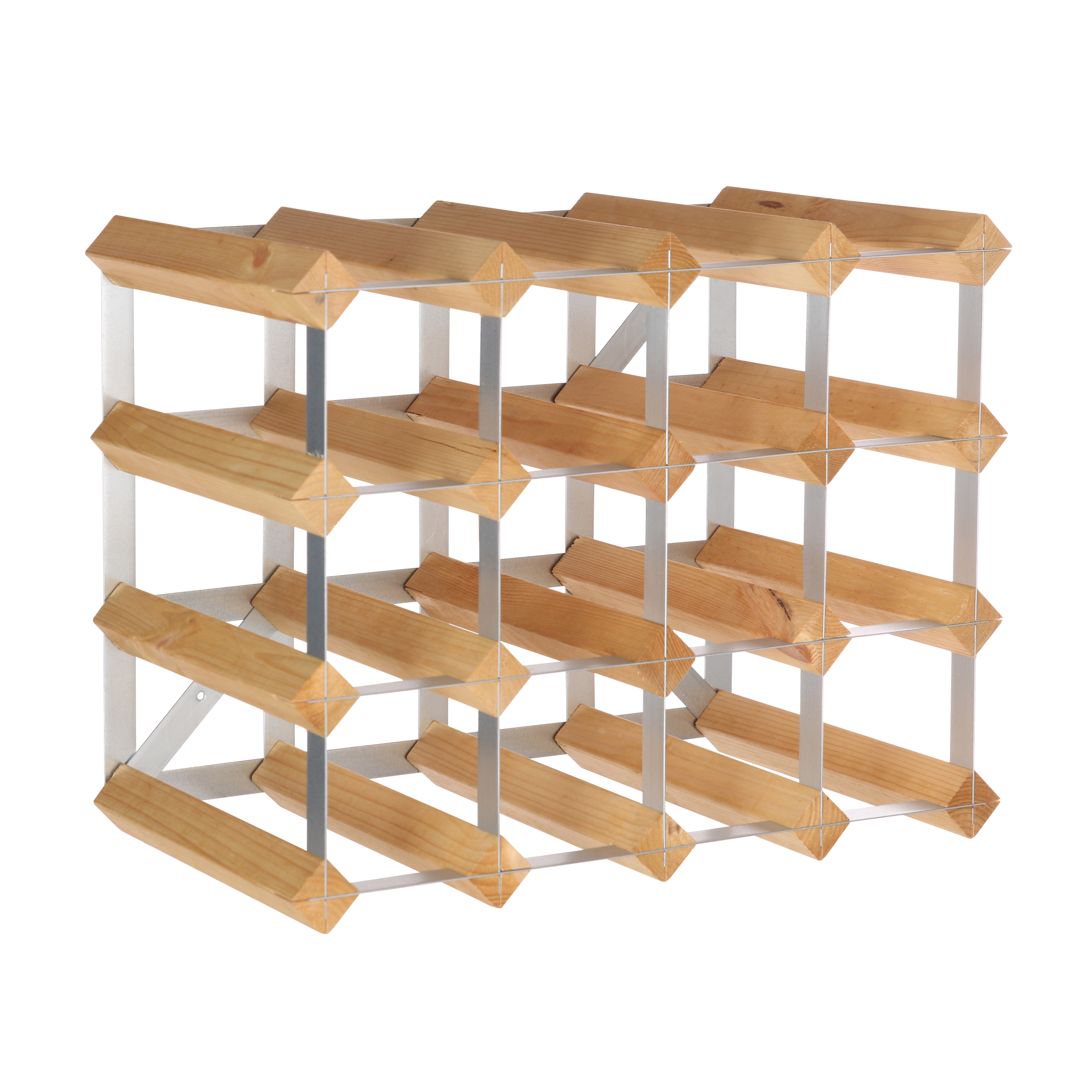 Sorrells Wijnrek Lichte Eik voor 16 Flessen - 42x23x32.4 cm