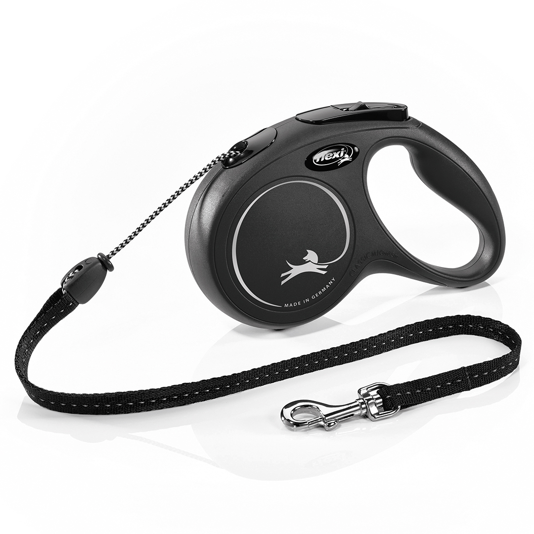 Flexi Leiband New Classic Touw M 5 m Zwart