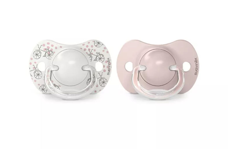 Suavinex Fopspeen SX Pro A Walk in the Park Silicone-Symmetrisch - 0-6 maand - Rose - 2 stuks