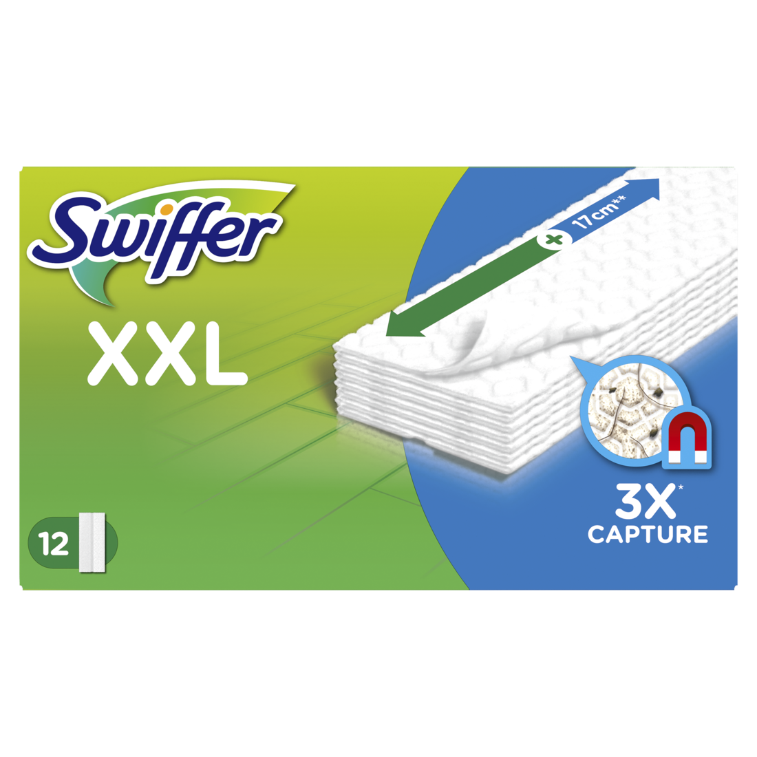 Swiffer Vloerwisser Vervangdoekjes XXL 12stuks - Navulling - 26x46 cm