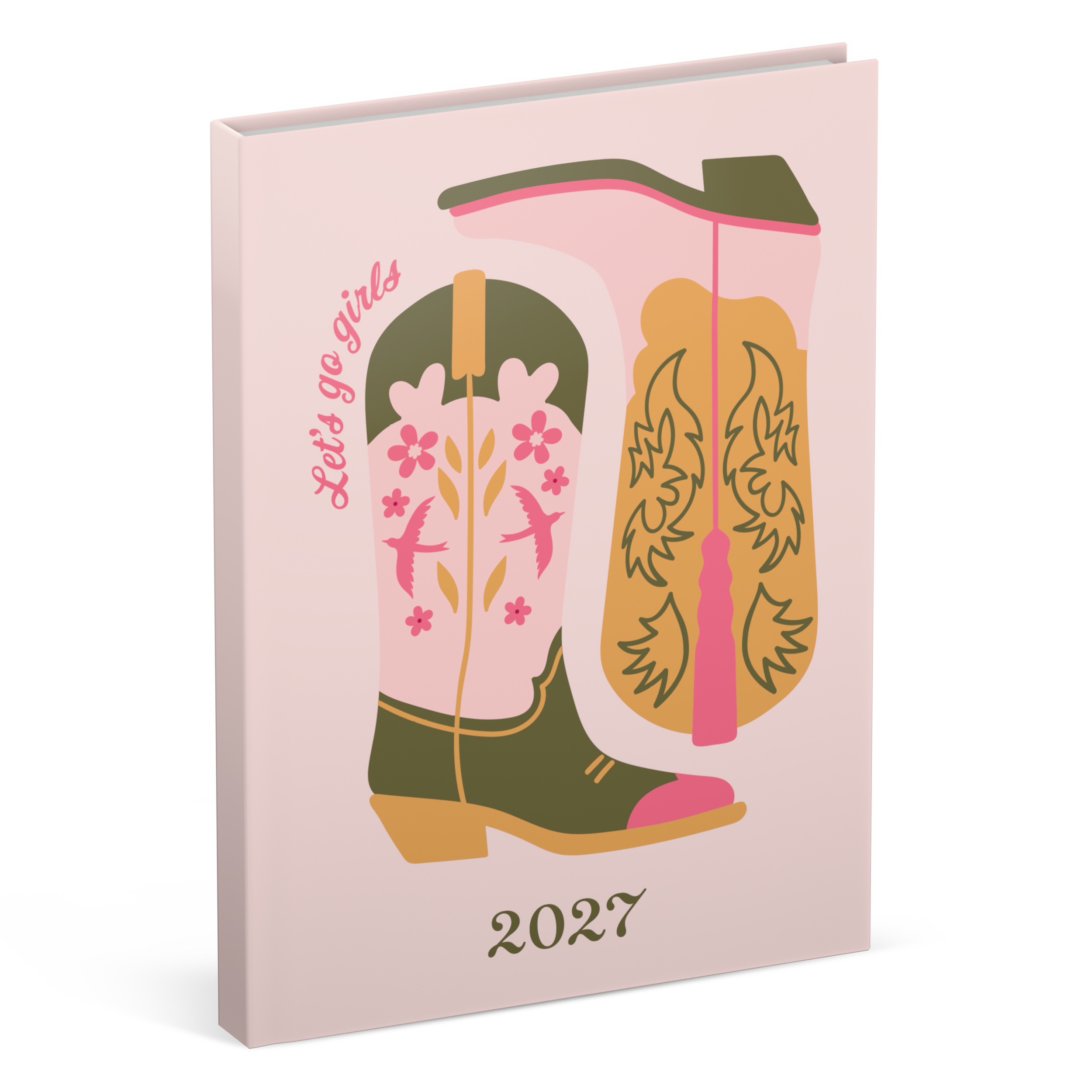 Agenda 2027 Cowboy Boots Roze 1week/2pag 11x15 cm