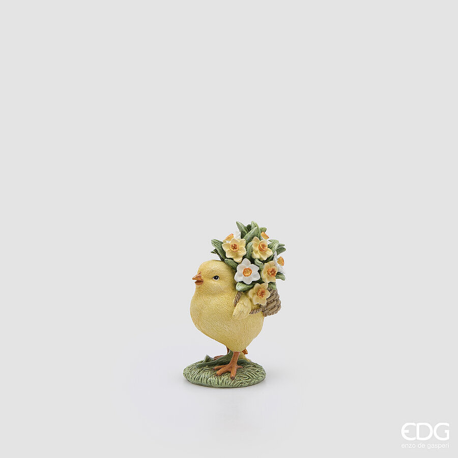 EDG Kuiken met Bloemen 9x7x13 cm