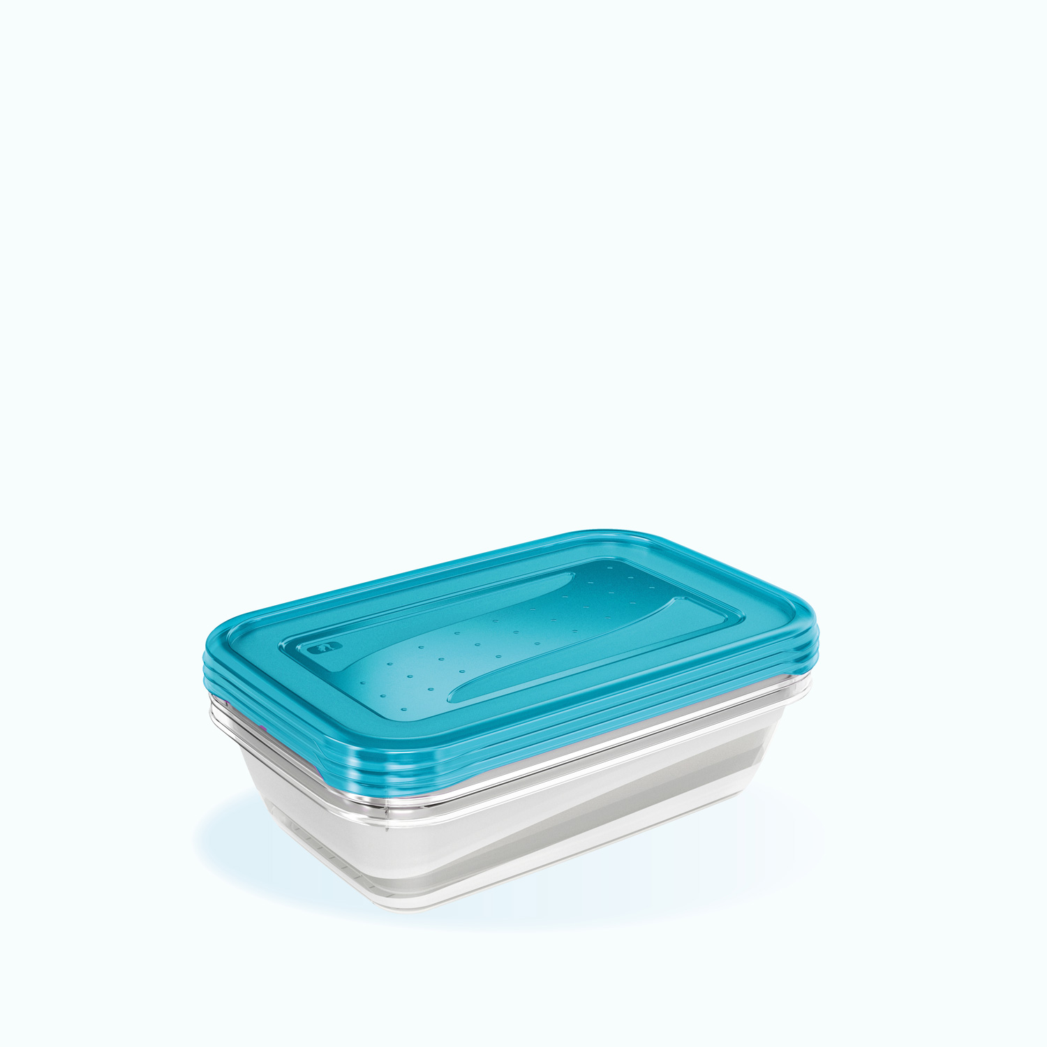 Keeeper Bewaardoos Fredo Fresh 1.25l Set 3 stuks - 20x15x6 cm - Blauw