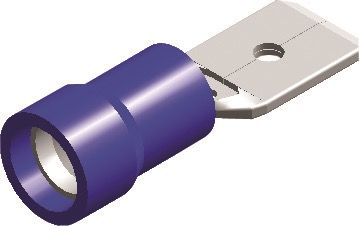 Pvc kabelschoen 287 man blauw 4,8x0,8 Sinatec 5st