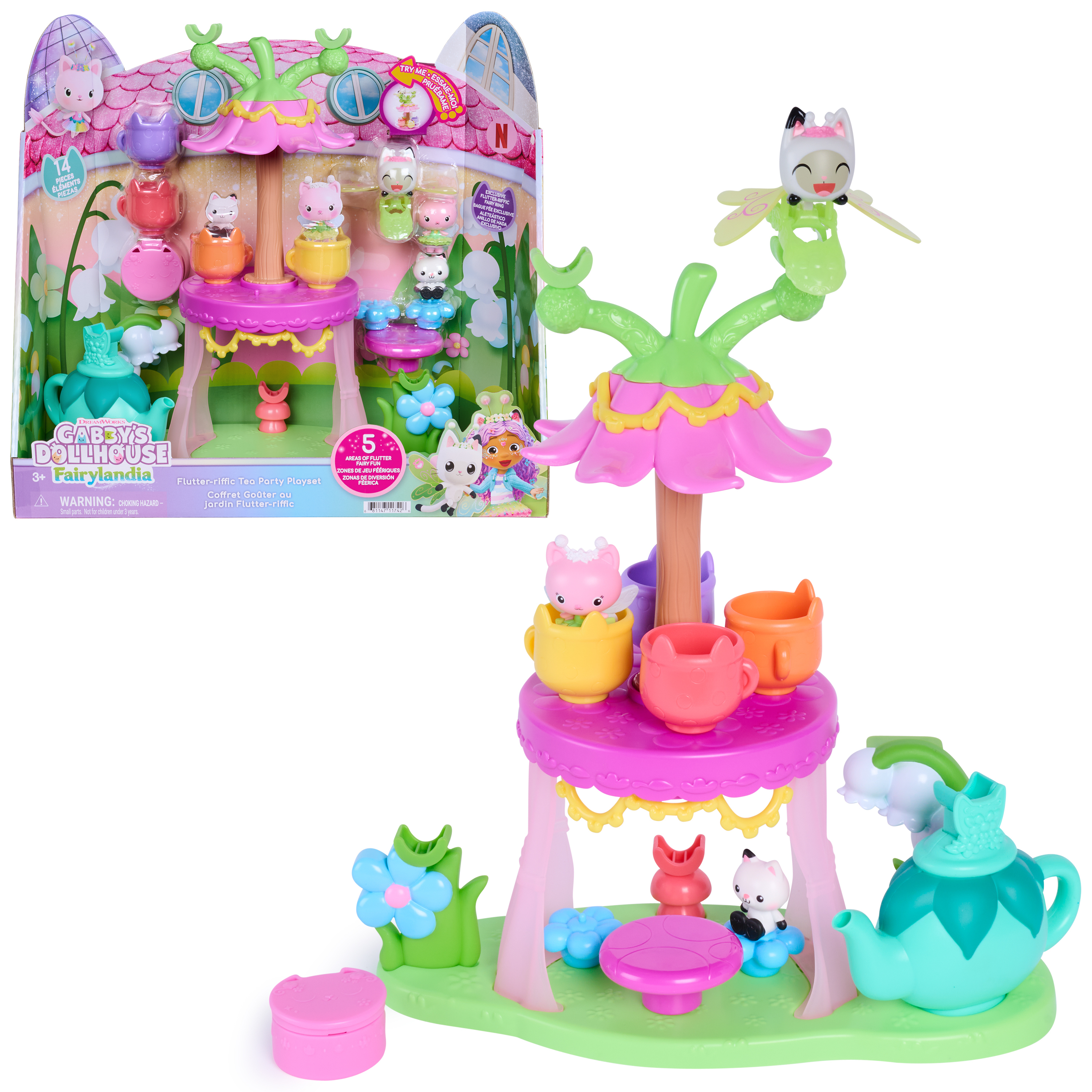 Gabby's Poppenhuis Dollhouse, Fairylandia , Feeën Theefeest speelset