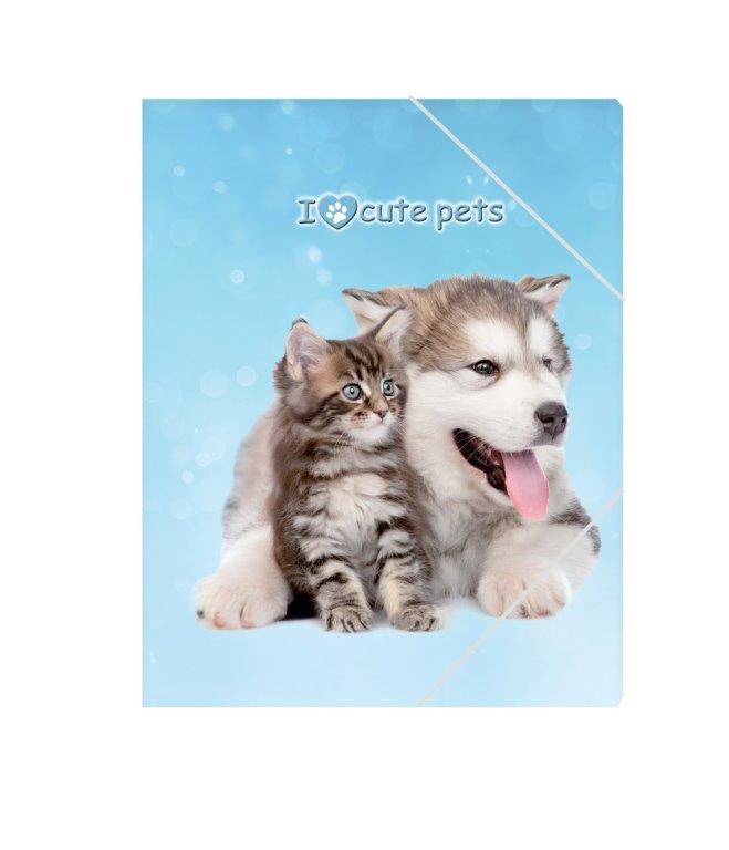 Elastomap A4 Cats-Dogs met 3 Kleppen