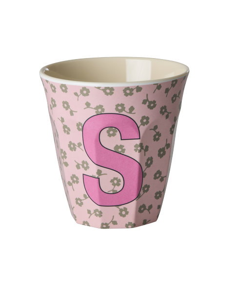 Rice Cup Melamine Letter S Flowers 250ml