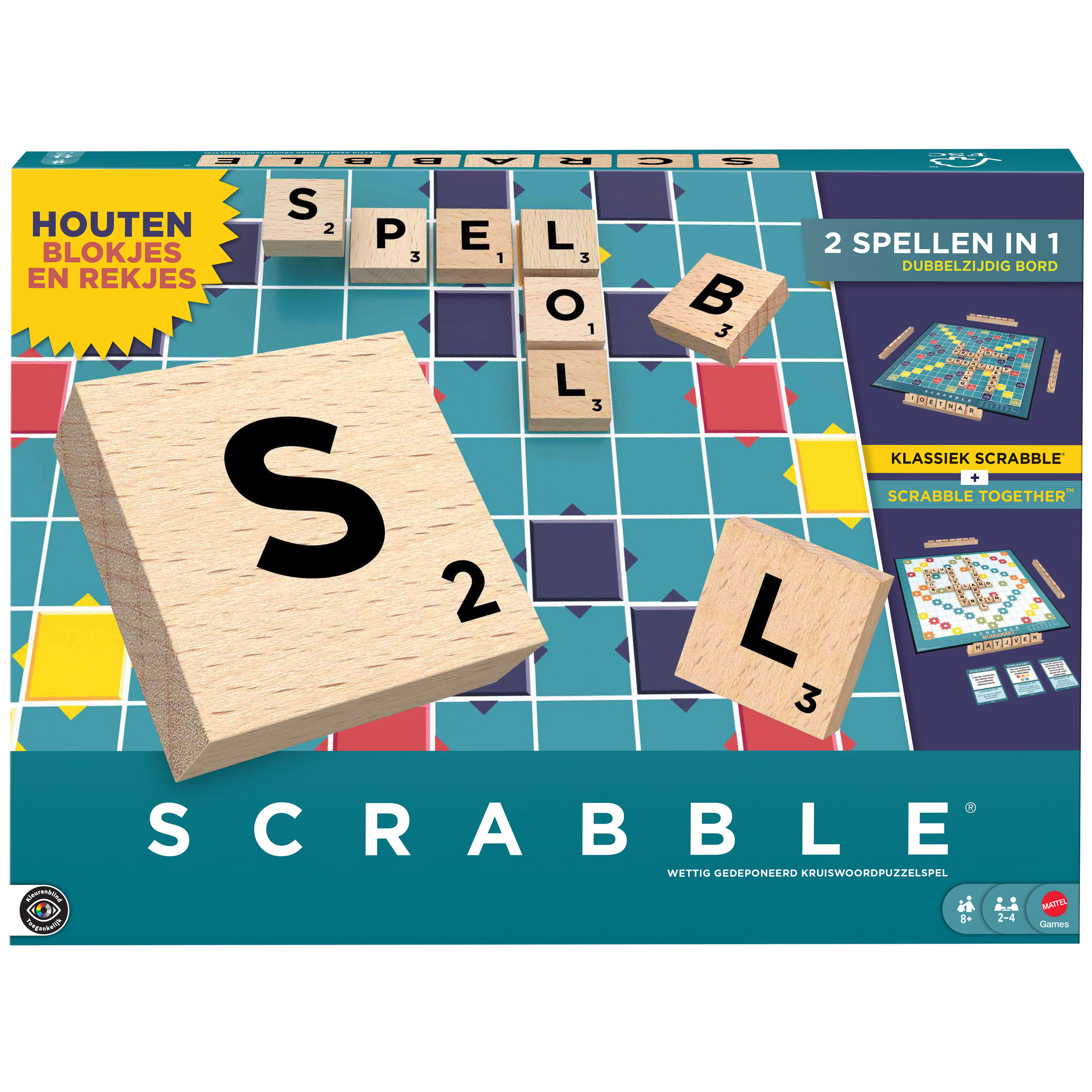 Scrabble klassiek met houden lettrerblokjes - Bordspel -