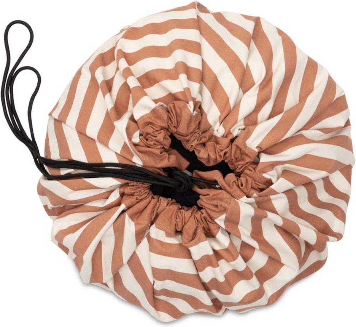 Play & Go Speelmat-Opbergzak Original Single Print Stripes Brown 140 cm