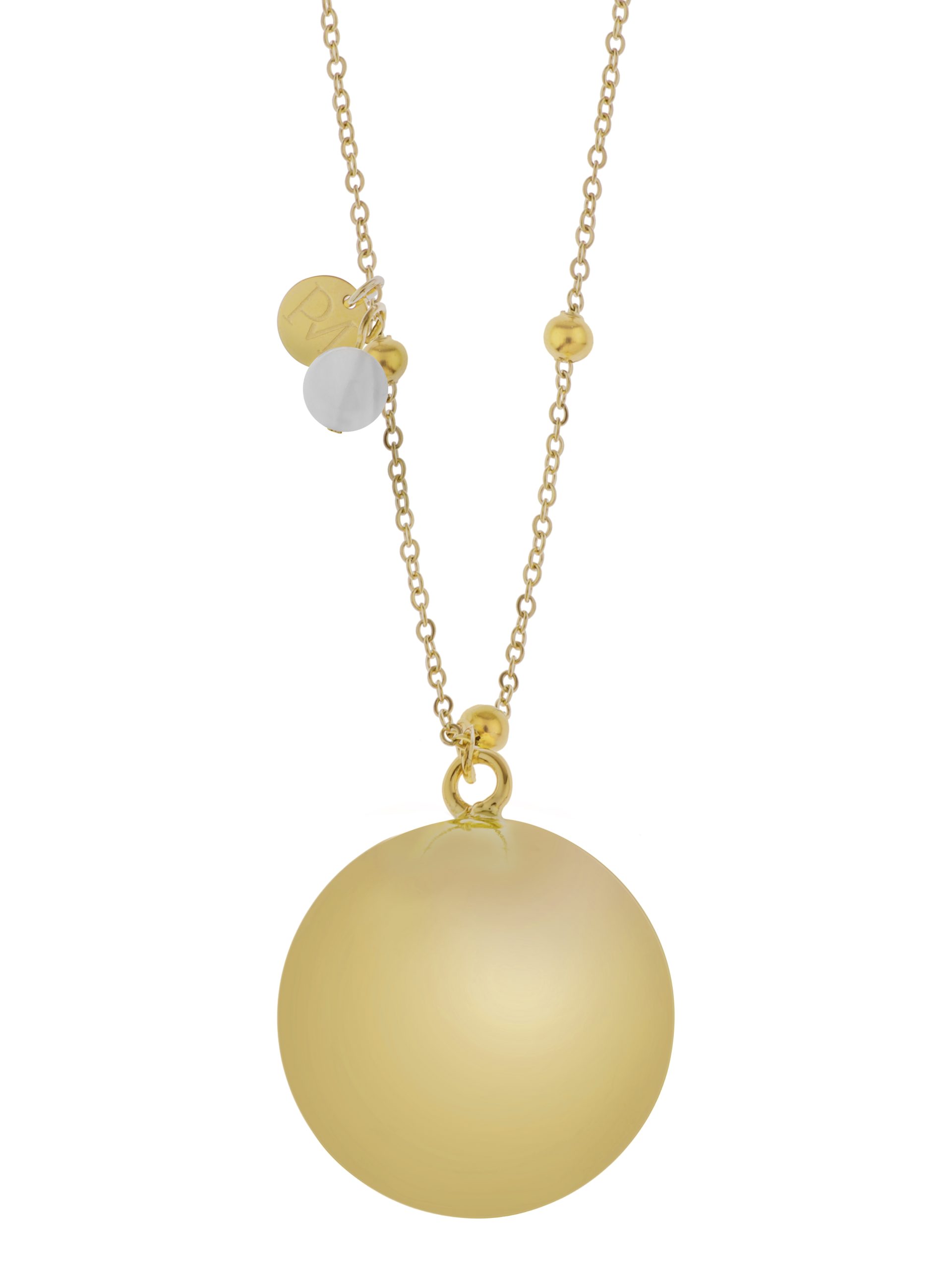 Proud Mama Bola Gemstone Gold-Grey Agate