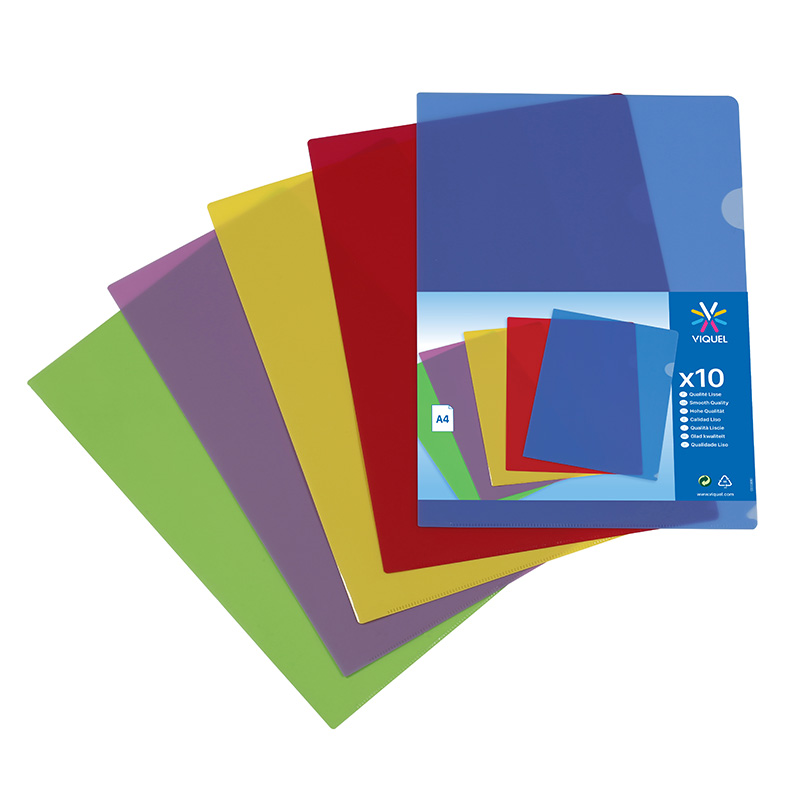 Viquel Zichtmap L-Map A4 Geassorteerde Kleuren 10 stuks