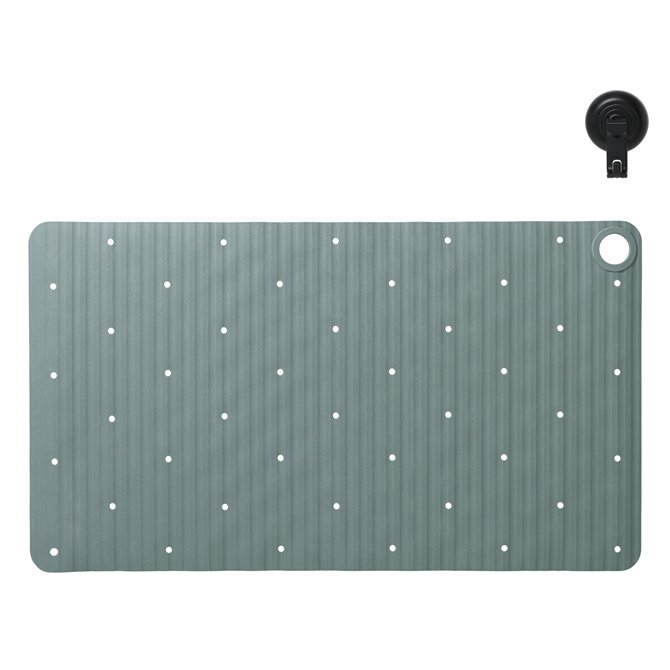 Sealskin Badmat Antislip Ribb 40x70 cm Groen inclusief Zwarte Haak