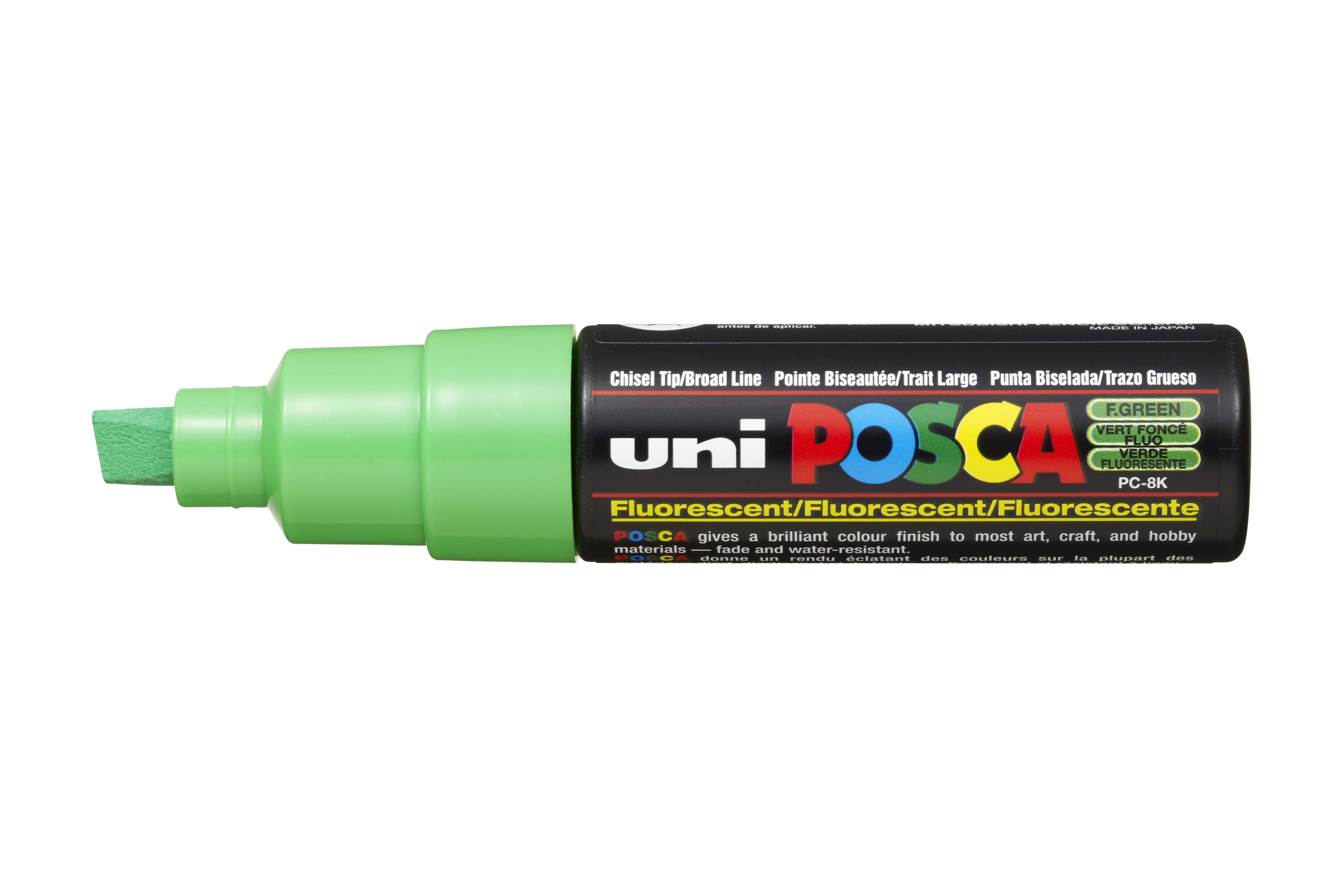 Posca Verfmarker PC-8K 8 mm Schuine Punt - Fluoriserend Groen