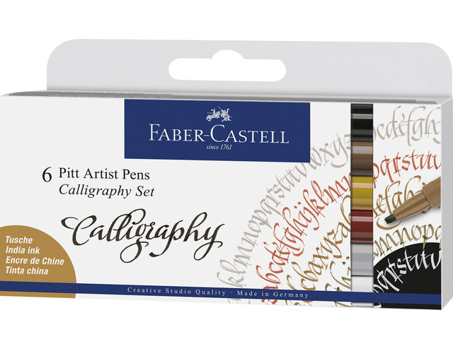 Faber Castell Callygraphy Pen Pitt Artist - Kalligrafieset 6-delig