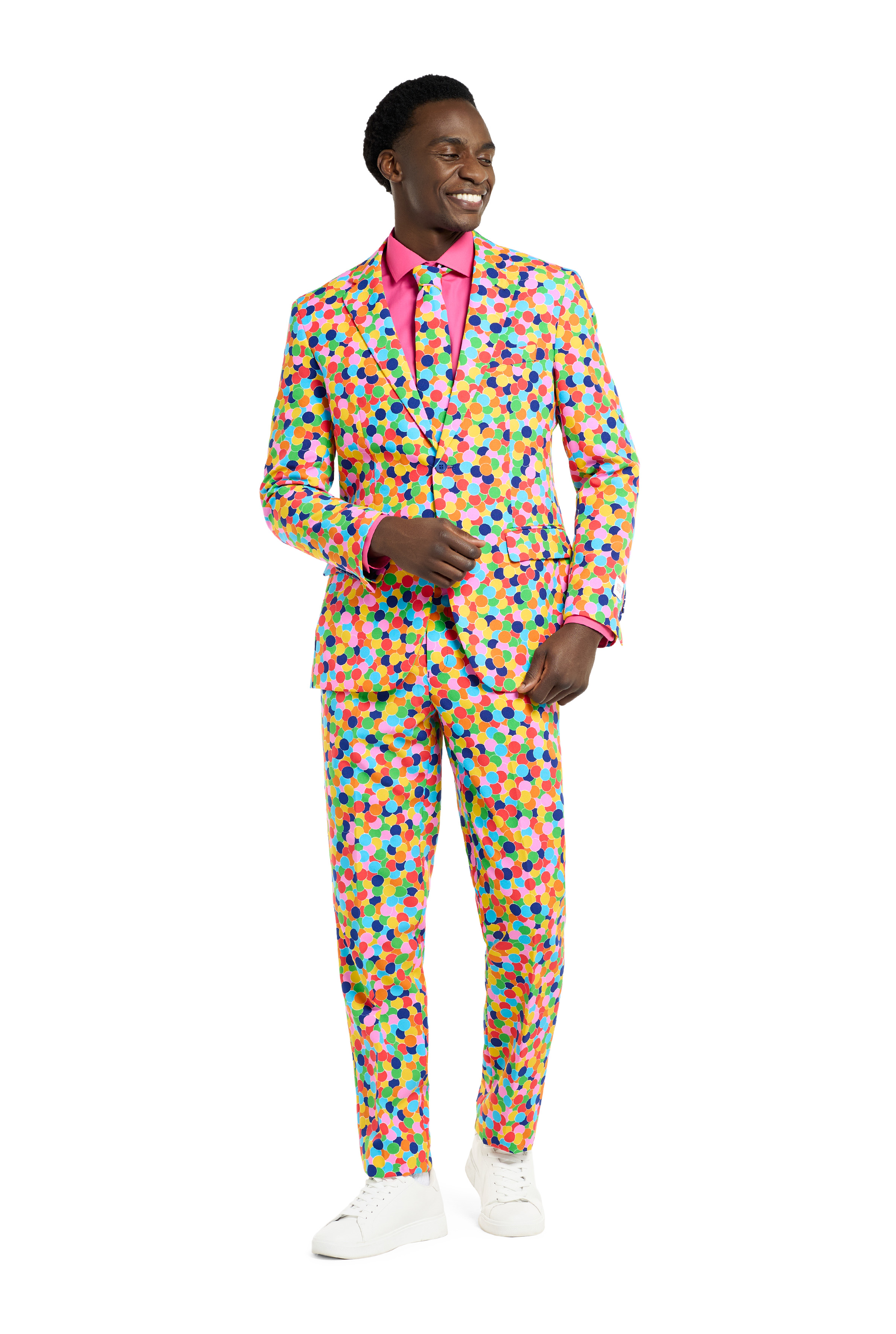 OppoSuits Verkleedpak Men's Confetteroni Maat 46 - Broek + Blazer + Das