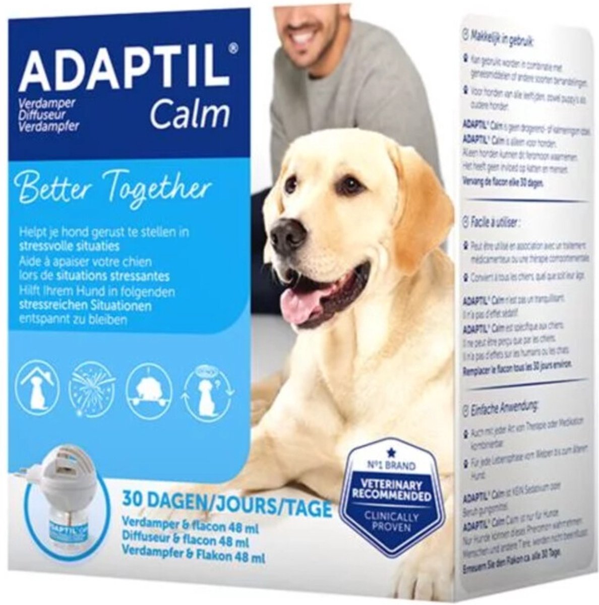 Adaptil Calm Hond Verdamper met Vulling Anti-stressmiddel 48 ml