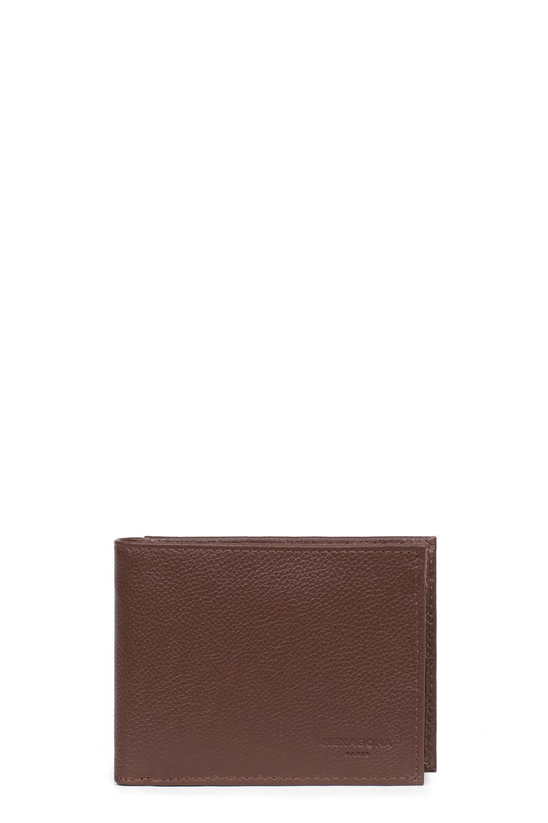 Hexagona Portefeuille Heren Confort 14x3x11 cm Chocolade Bruin