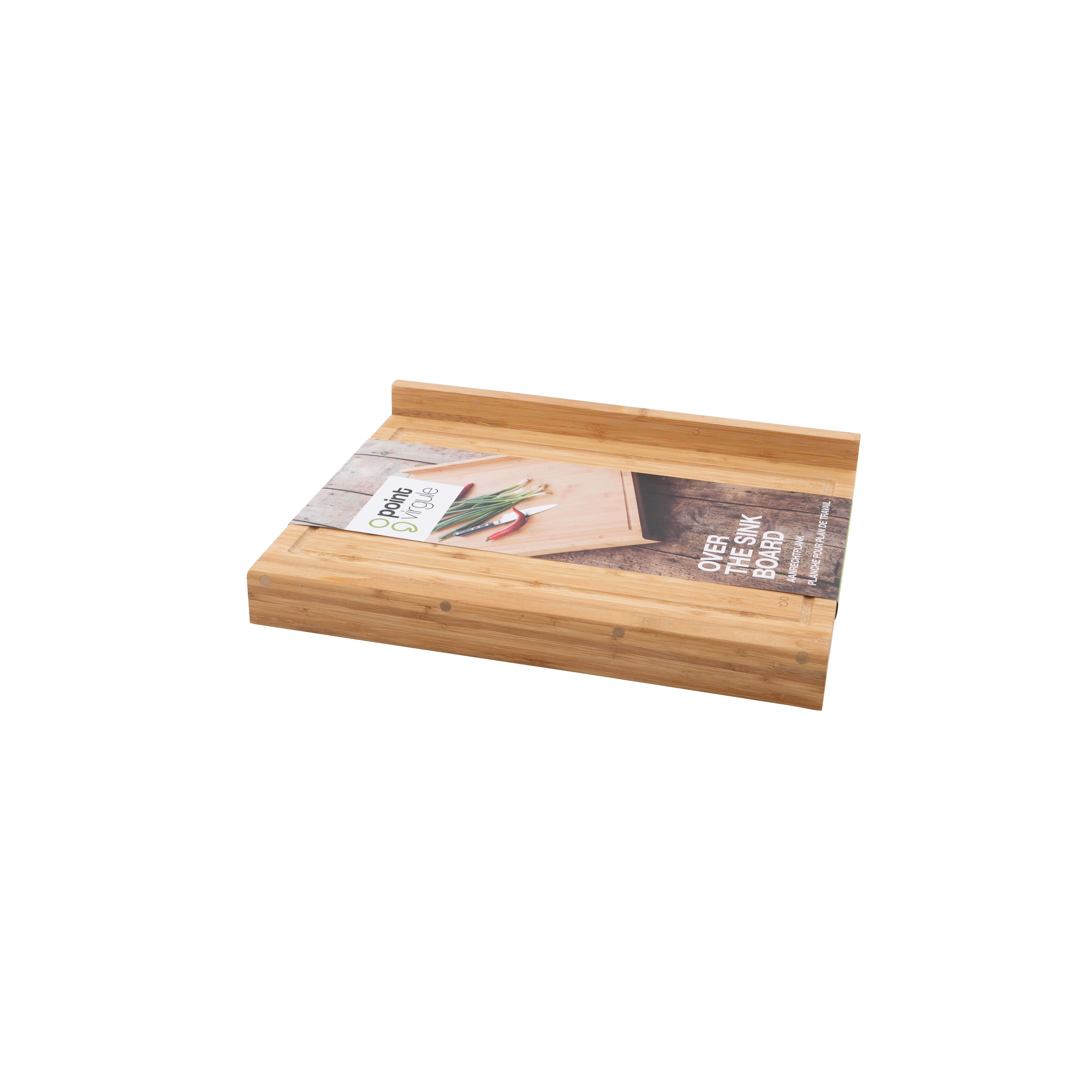 Point-Virgule Aanrechtplank 40x30x7 cm met Sapgeul - Bamboe