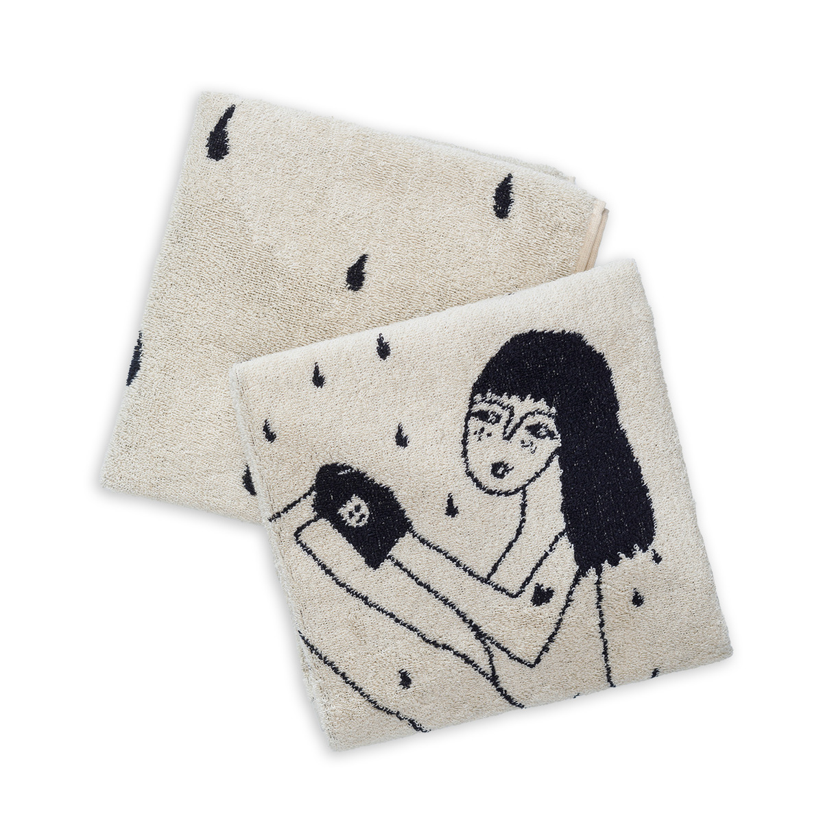 Helen B Handdoeken Yoga In The Shower 50x100 cm 2 stuks - Katoen