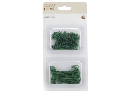 Cosy@Home Kerstbalhaakjes Groen 150 stuks -  50x Groot & 50x Standaard